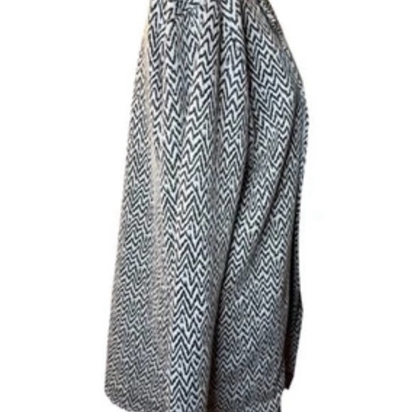 Azel Hazel Women’s Black & White Patterned Long Sleeve Open Duster, NWT, Size XL - Picture 4 of 10